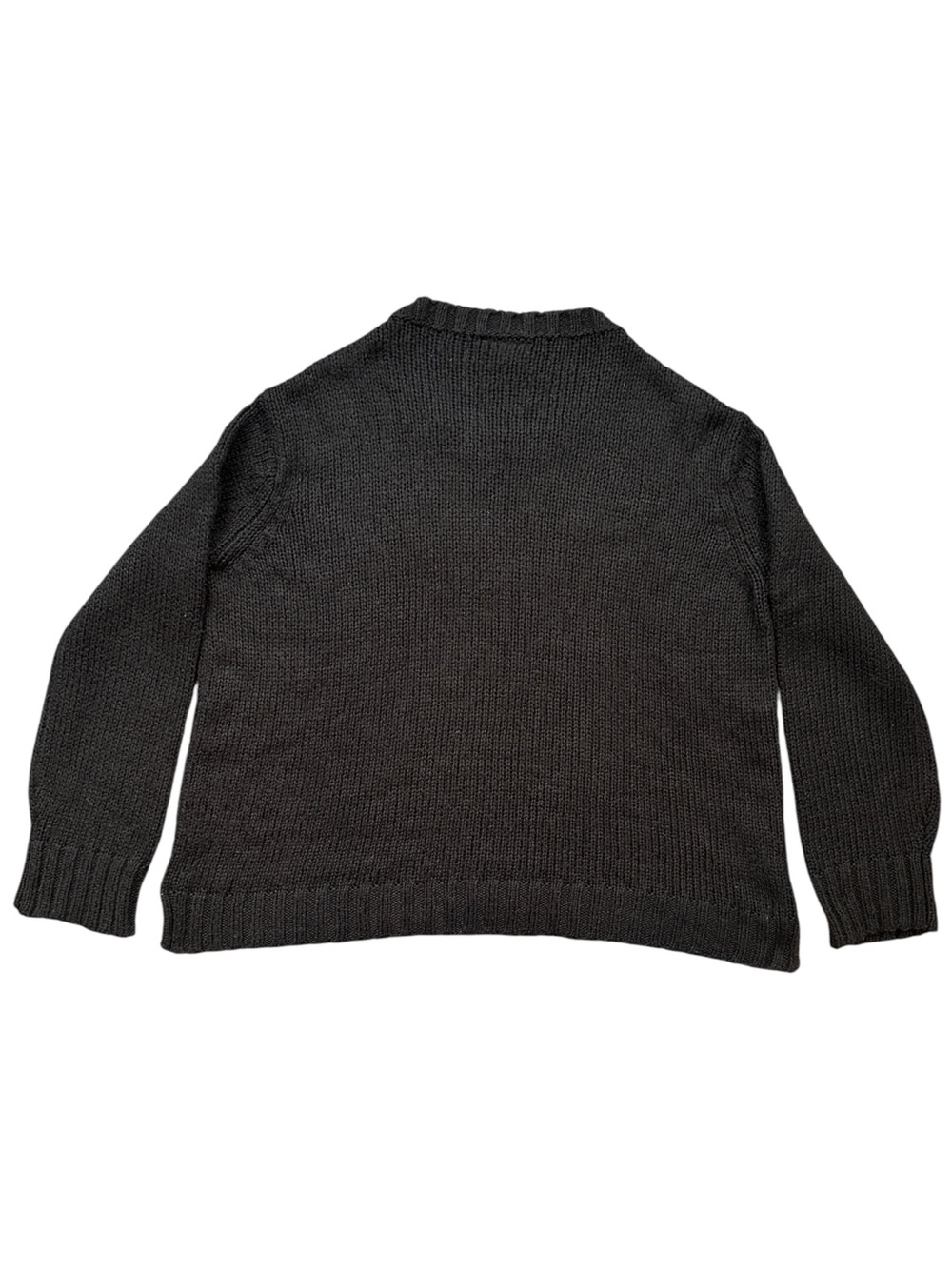 Wooden Ships Martini Times Chunky Knit Crewneck Sweater Black Women S/M $145 - Picture 2 of 5